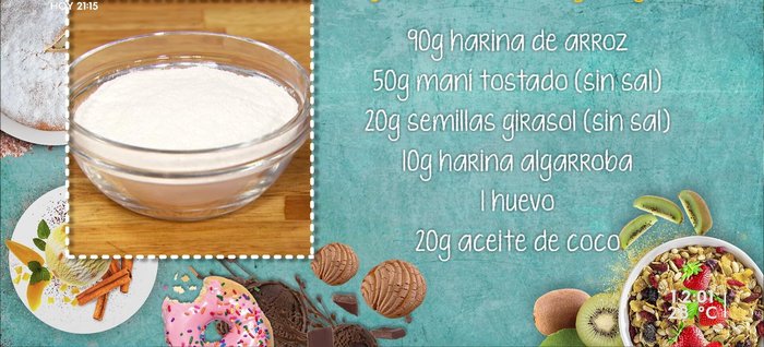 Preparar la harina de maní: Procesar maní tostado sin sal hasta obtener una harina fina. (60.6)