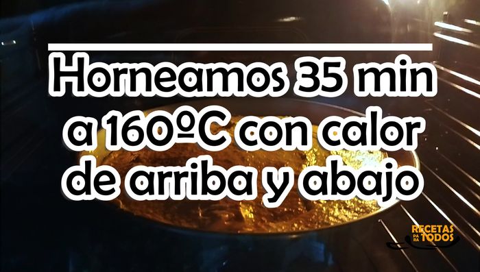 Hornear a 160°C durante 35-40 minutos con calor arriba y abajo, en un horno precalentado.