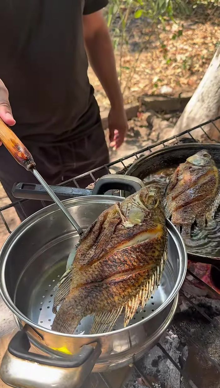Retirar las mojarras y escurrir el exceso de aceite.