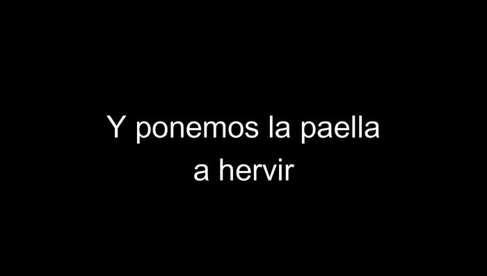Llevar la paella al fuego.