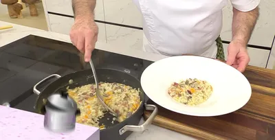 Receta de Arroz con Jamón, Setas y Queso de Cabra