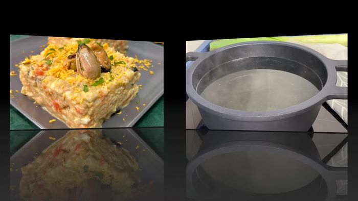 Poner agua a calentar con una cucharadita de sal. Añadir las patatas y zanahorias y hervir durante 25-30 minutos, hasta que un palillo las atraviese sin dificultad.